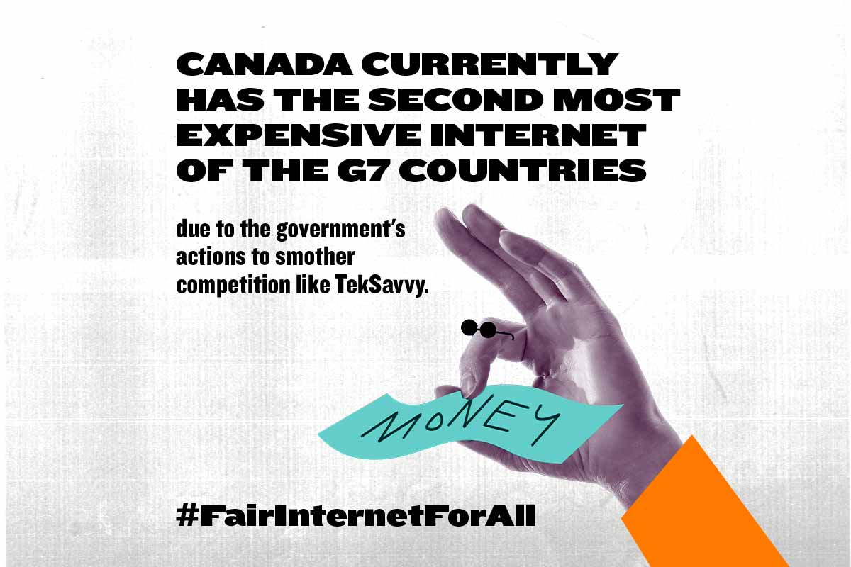 Canada currently has the second most expensive internet of the G7 countries