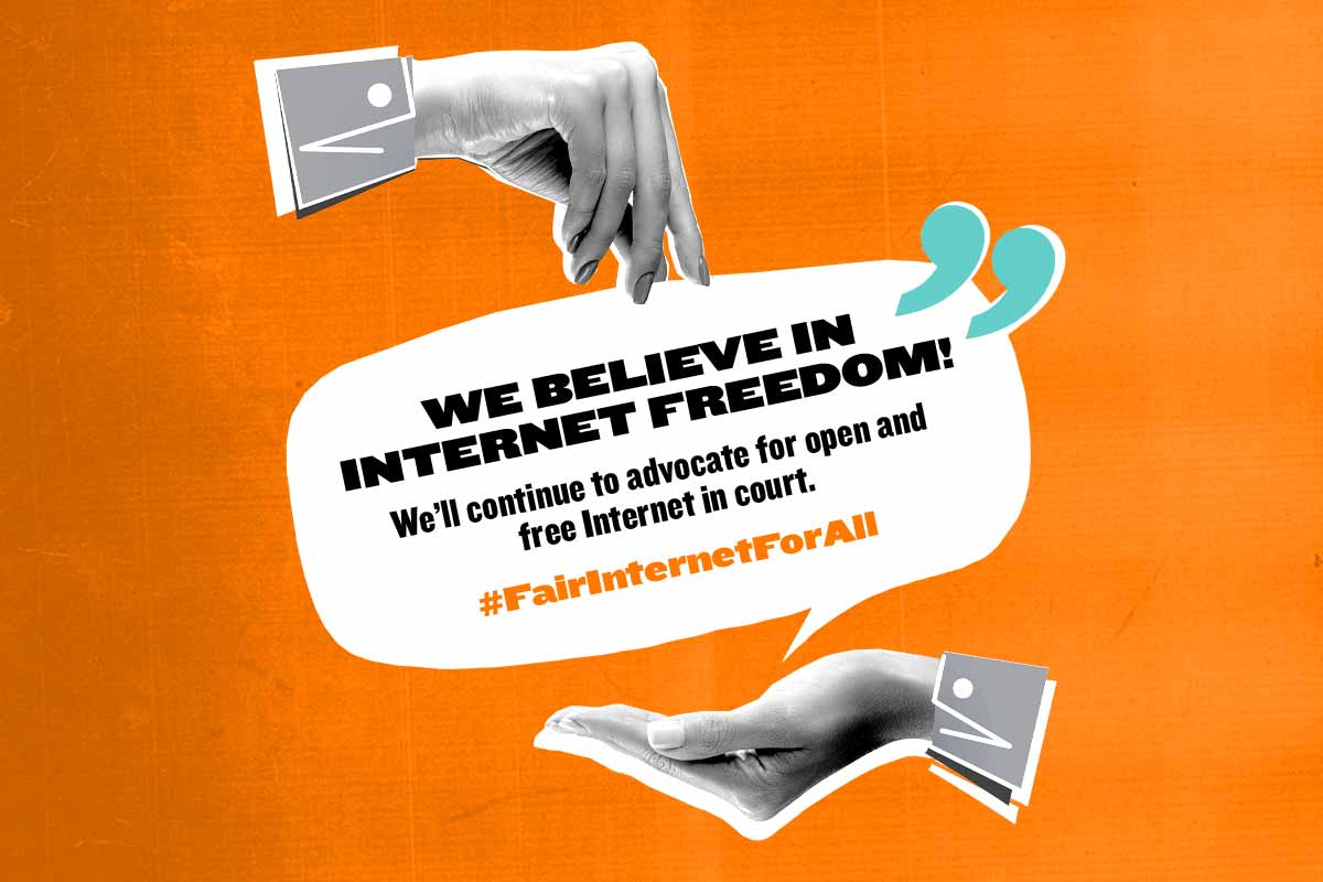 We believe in internet freedom!